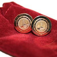 Earrings Medallion Mav Gold Plated