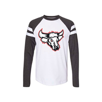 Vintage Bull Logo LS White/Charcoal T-Shirt