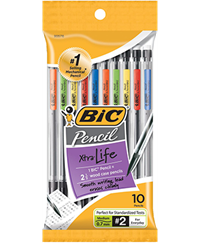 BIC Xtra Life Mechanical Pencil - Black .7mm 10Pk BP Clear Barrel