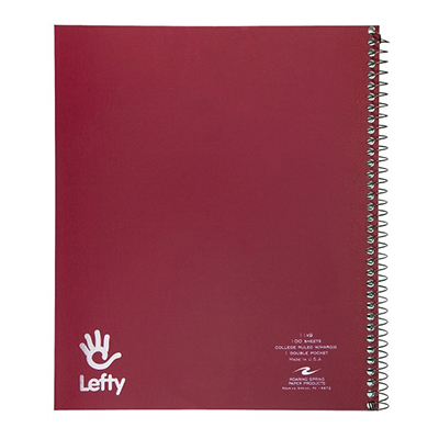 Left-Handed Spiral Tri-pocket Notebook 11" x 9" (SKU 1001069347)