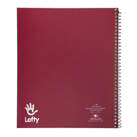 Left-Handed Spiral Tri-pocket Notebook 11" x 9"