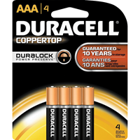 Battery Aaa 4Pk Duracell Coppertop
