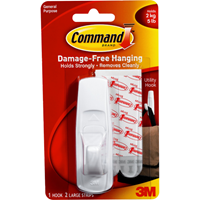 Command Adhesive Designer Hook - White Large 1Pk BP Utility