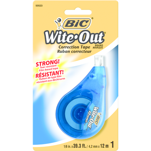 BIC Wite-Out Brand EZCorrect Correction Tape - White .17inx39.3ft