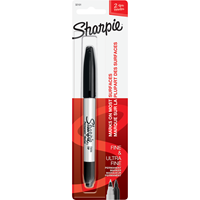 Sharpie Twin Tip Permanent Marker - Black Twin 1Pk BP