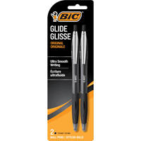 BIC Atlantis Original Retractable Ballpoint Pen - Black 1.0mm 2Pk BP