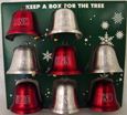 Holiday Bells 8 Pack Of Red & Silver