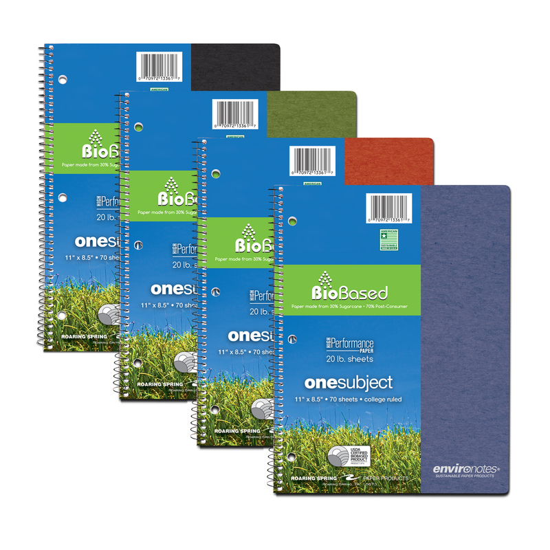 Biobased 1 Subject Notebook (SKU 1048499947)