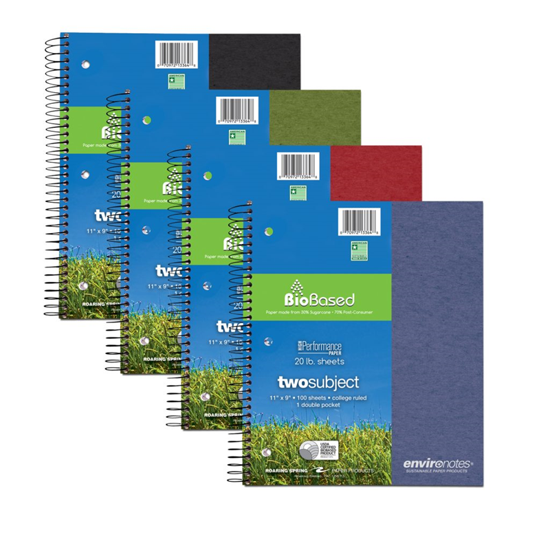 Biobased 2 Subject Notebook (SKU 1048500247)