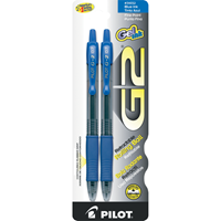 Pilot G2 Retractable Gel Pen - Blue .7mm 2Pk BP