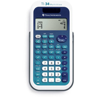 TI 34 MultiView Scientific Calculator - Blue 1Pk BP