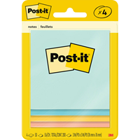 Post-it Sticky Notes - Asst 3x3in 3Pk BP 50Sht-Pastel