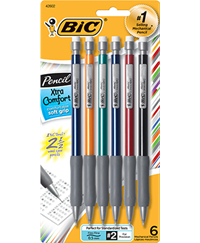 BIC Xtra Comfort Mechanical Pencil - Asst .5mm 6Pk BP