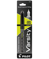 Pilot Varsity Fountain Pen - Black Medium 1Pk BP