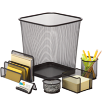 Steel Mesh Desk Set, 6 Piece