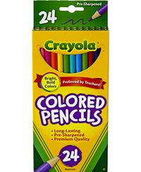 Crayola Colored Pencils - Asst Long 24Pk BP