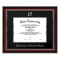 Classic Mahogany W/ Silver Trim Diploma Frame