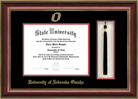 Classic Mahogany W/Gold Trim And Tassel Diploma Frame