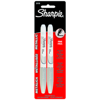 Sharpie Permanent Marker - Silver Fine 2Pk BP Metallic