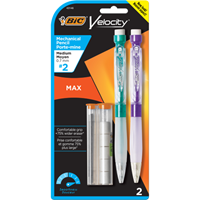 BIC Velocity MAX Mechanical Pencil - Asst .7mm 2Pk BP with Refill