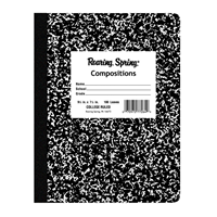 Composition Book, 9.75" x 7.75" -black, marble