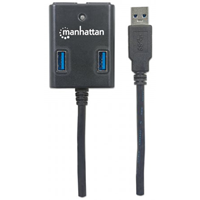 Manhattan 4 SuperSpeed USB 3.0 Hub Black