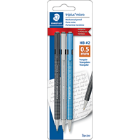 Staedtler Triplus Mechanical Pencil - Black .5mm 3Pk BP