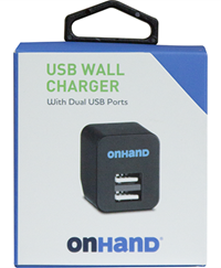 OnHand Wall Charger - Black 3.1A 2-Port BP