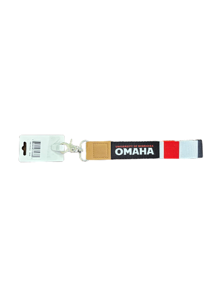 Leather Woven Wrist University of Nebraska Omaha Lanyard (SKU 1145711484)