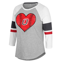 Colosseum Women's Softball 3/4 Sleeve Raglan Tee