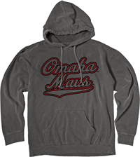 Hood Fleece Blk Logo Omaha Mavs