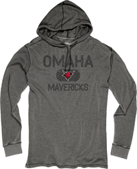 Omaha Mavs Bull Logo Hooded Thermal Shirt