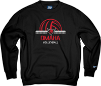 Crew Blk Logo Bull Omaha Vball