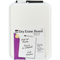 Charles Leonard Plastic Framed Dry-Erase Board - White 8.5x11in Bulk