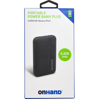 OnHand Portable Power Bank - Black 5000mAh