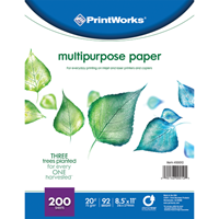 Printworks Multipurpose Paper - White 8.5x11in 200Ct Bulk 20#