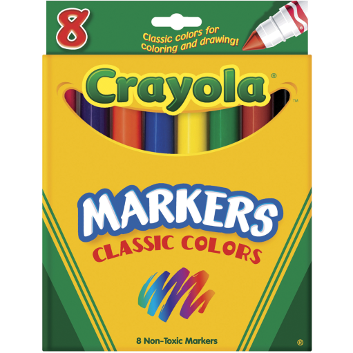 Crayola Markers - Asst Broad 8Pk BP Classic