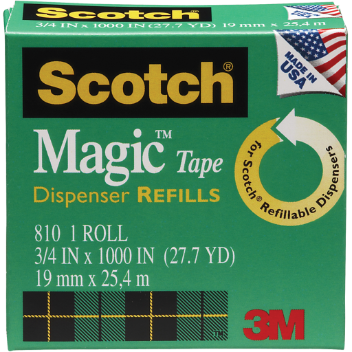 Scotch Magic Tape Refill Rolls, 3/4