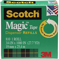 Scotch Magic Tape - Clear .5inx36yd 1Ct Box Refill