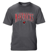 Omaha Mavericks Bull Logo Charcoal T-Shirt