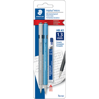 Pencil Mechanical Staedtler Triplus Black 1.3Mm 2Pk