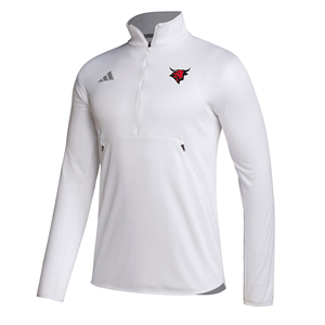 Adidas 1/4 Zip Sideline Knit Bull Logo Pullover