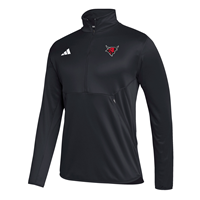 ADIDAS 1/4 ZIP SIDELINE KNIT BULL LOGO PULLOVER JACKETS