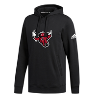 Adidas Vintage Bull Logo Fleece Hoodie Sweatshirt