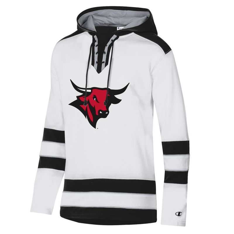 Champion Super Fan Hockey Hoodie w Bull Logo The Maverick Store