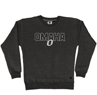 Crew Sweatshirt Blk Omaha O Logo