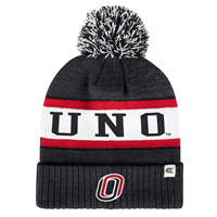 Colosseum Beanie With Pom Black/Red/White UNO Banner O Logo