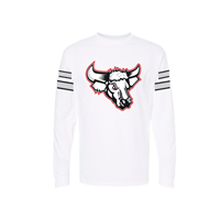 Vintage Bull Logo LS White T-Shirt