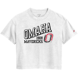 WOMEN'S CROPPED OMAHA O LOGO 1908 TSHIRT
