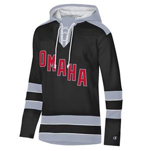 Champion Hockey Black/Gray Omaha (Slanted) Hoodie